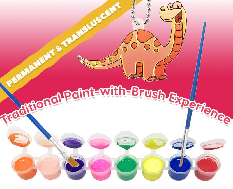 AoneFun Suncatcher Paint - 2 Strips + 2 Brushes - Stained Glass Window Art Paint Craft Transparent Sun Catcher Paint Set - Image 3